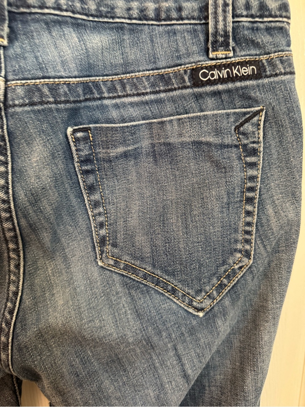 Calvin Klein Jeans Straight Leg Blue Denim - Size 8